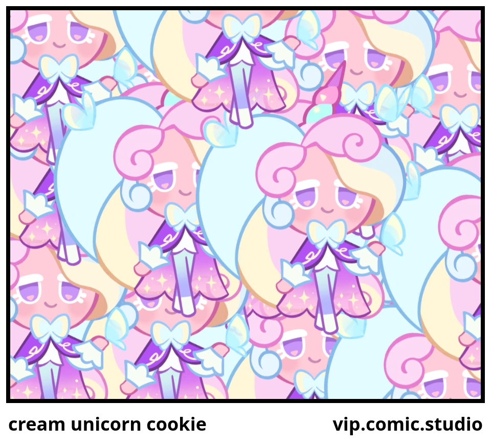 cream unicorn cookie