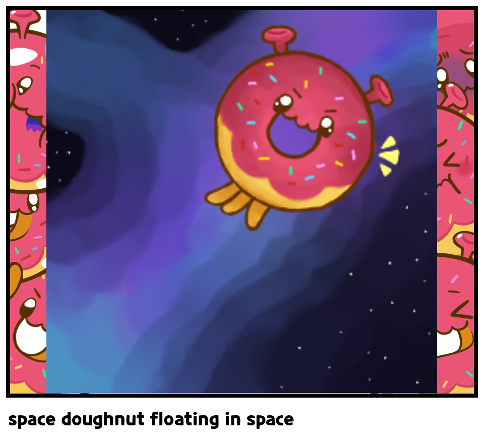 space doughnut floating in space