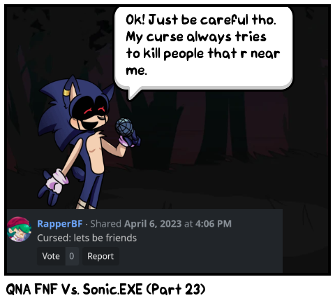 QNA FNF Vs. Sonic.EXE (Part 29) - Comic Studio