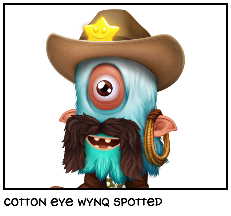 Cotton eye wynq spotted