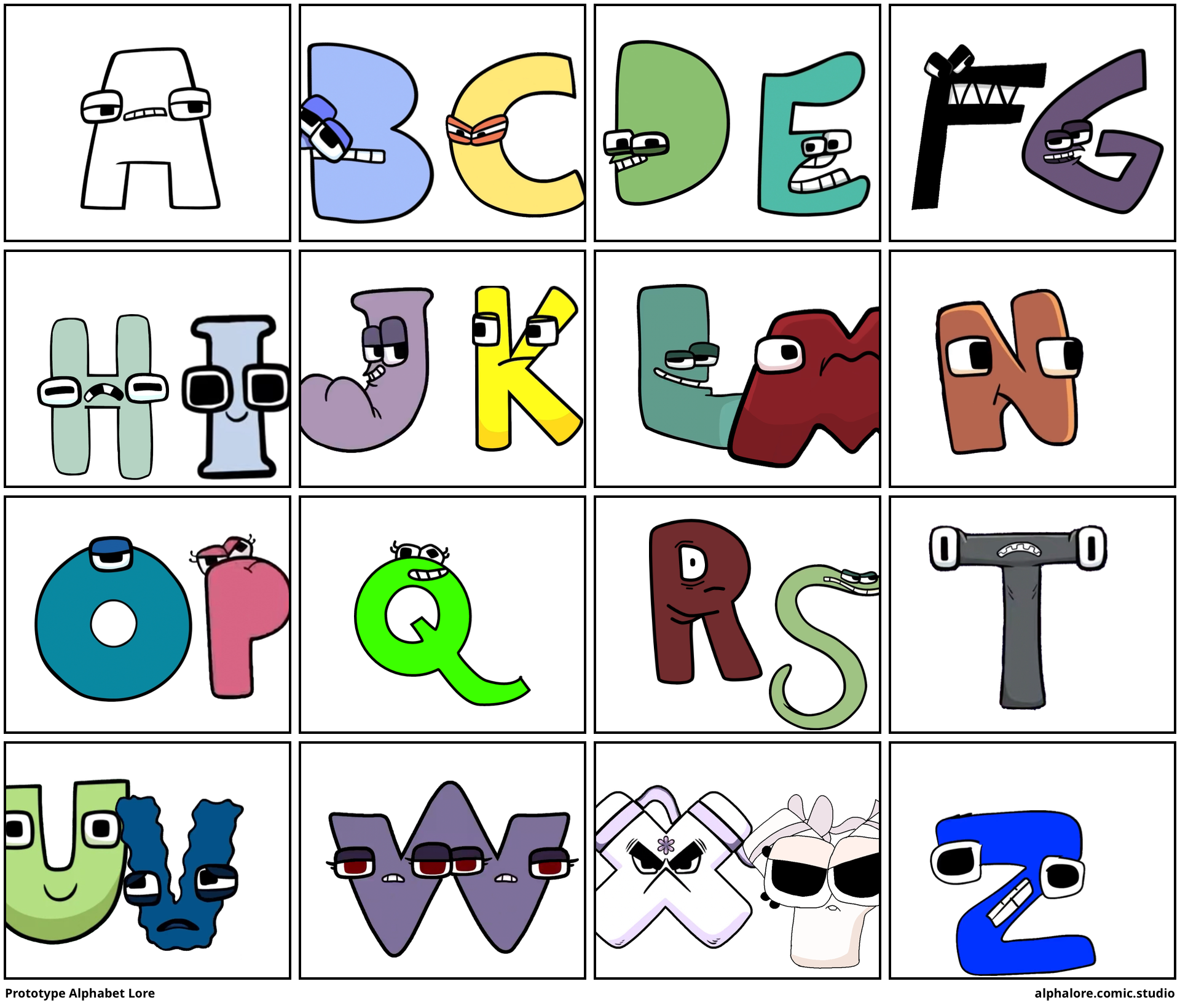 F | Alphabet Lore | Sticker
