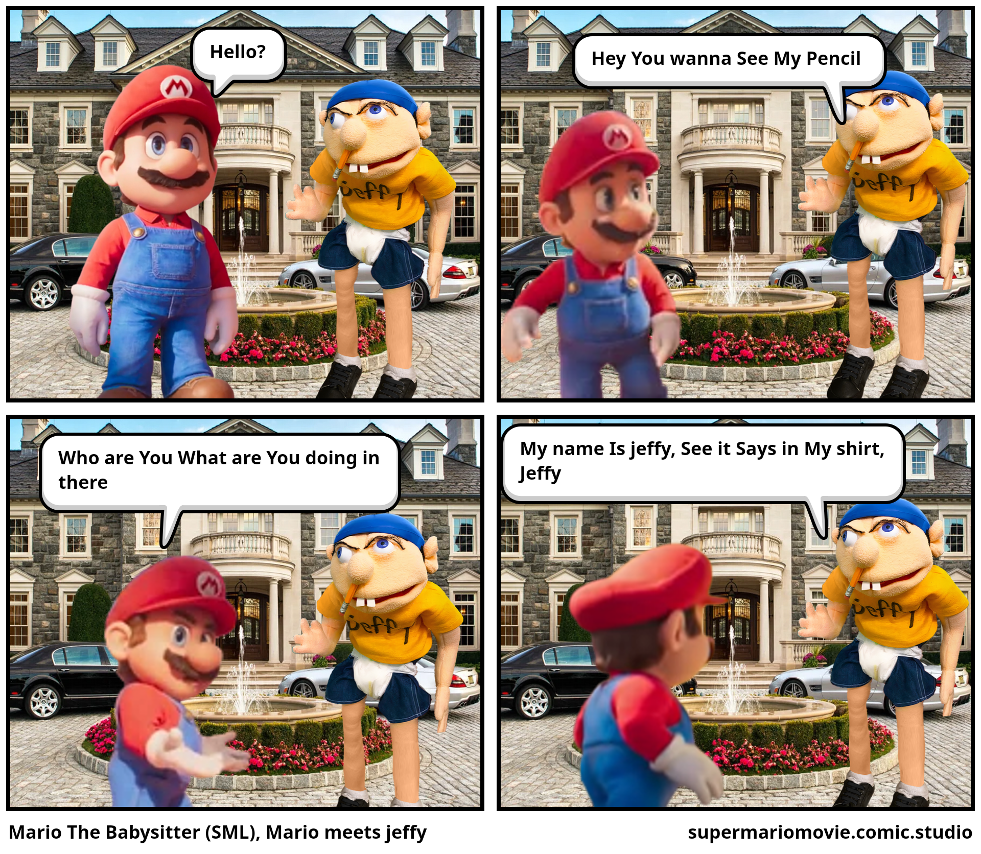 Mario The Babysitter (SML), Mario meets jeffy