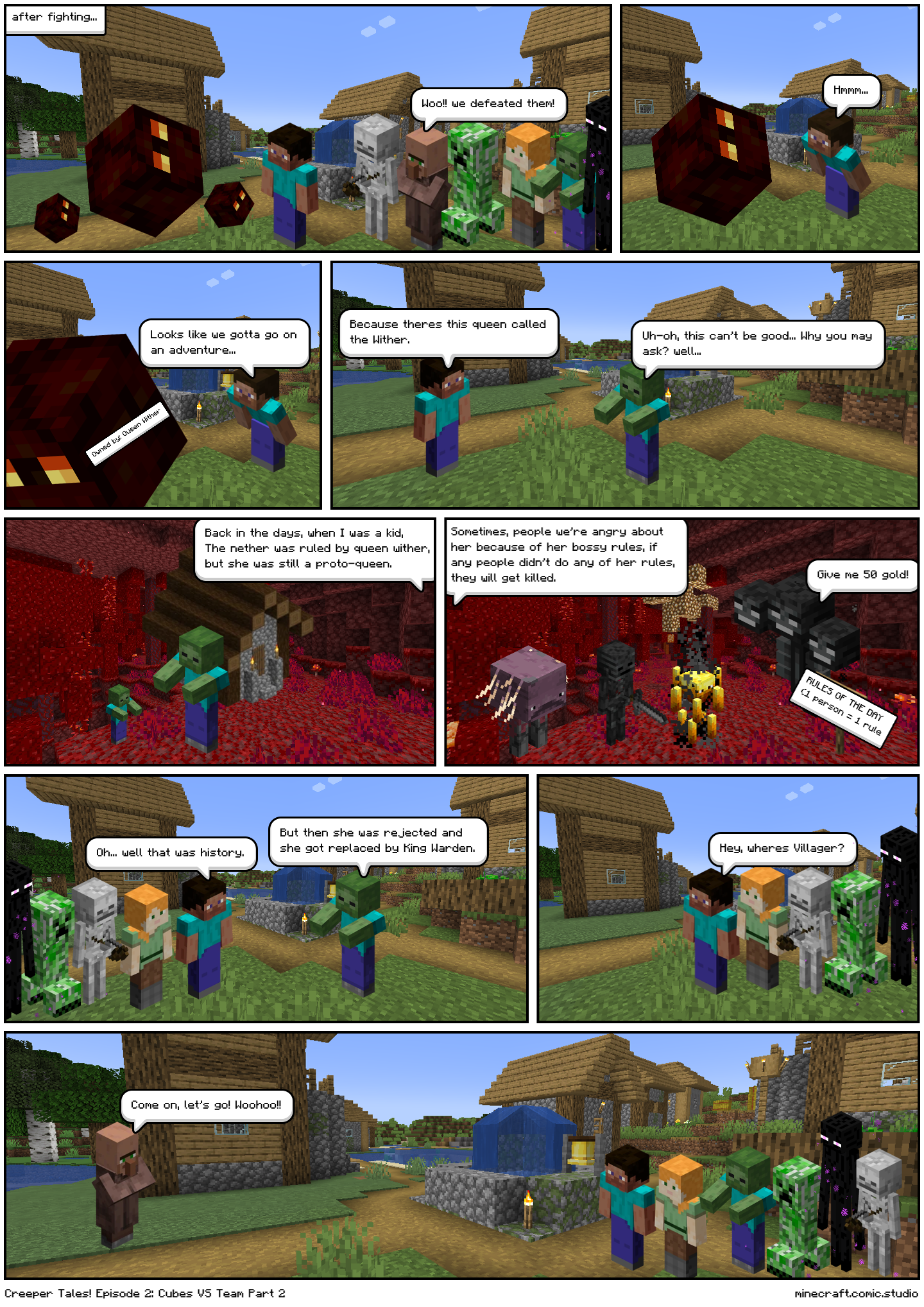 Creeper Tales! Episode 2: Cubes VS Team Part 2