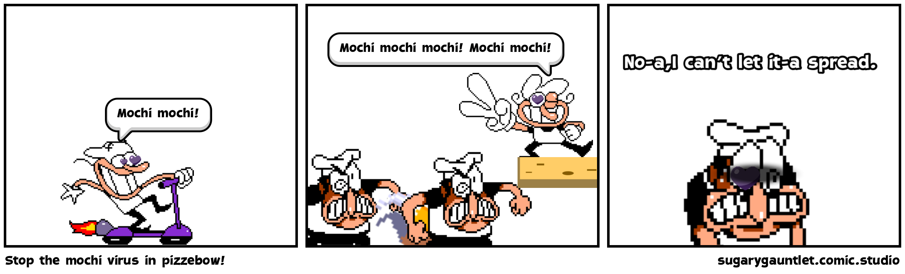 Stop the mochi virus in pizzebow!
