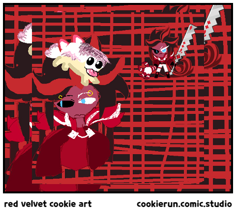 red velvet cookie art