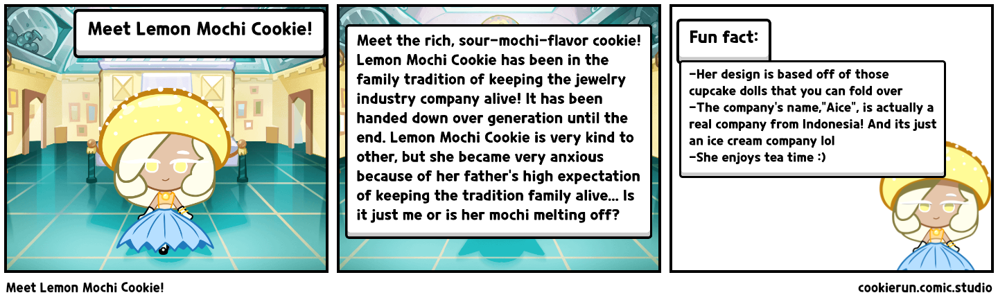 Meet Lemon Mochi Cookie!