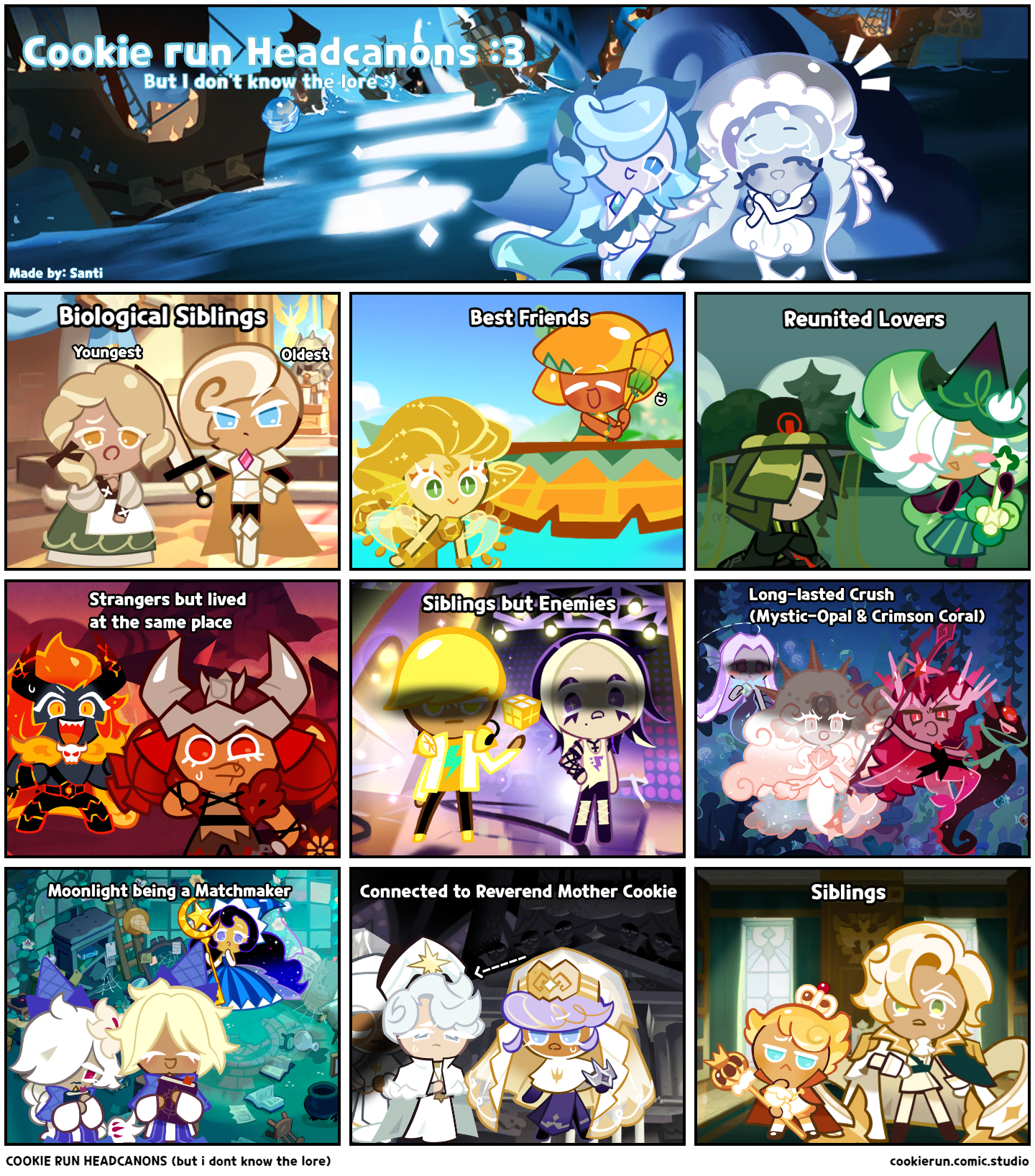 COOKIE RUN HEADCANONS (but i dont know the lore)
