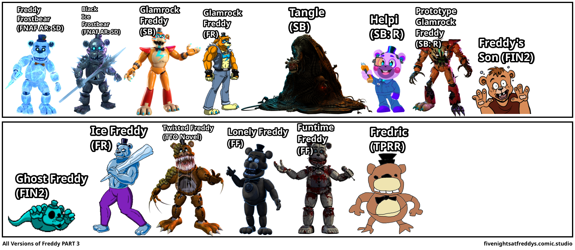 All Versions of Freddy PART 3