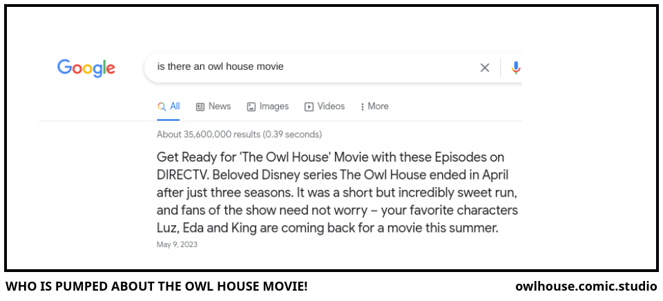 WHO IS PUMPED ABOUT THE OWL HOUSE MOVIE!