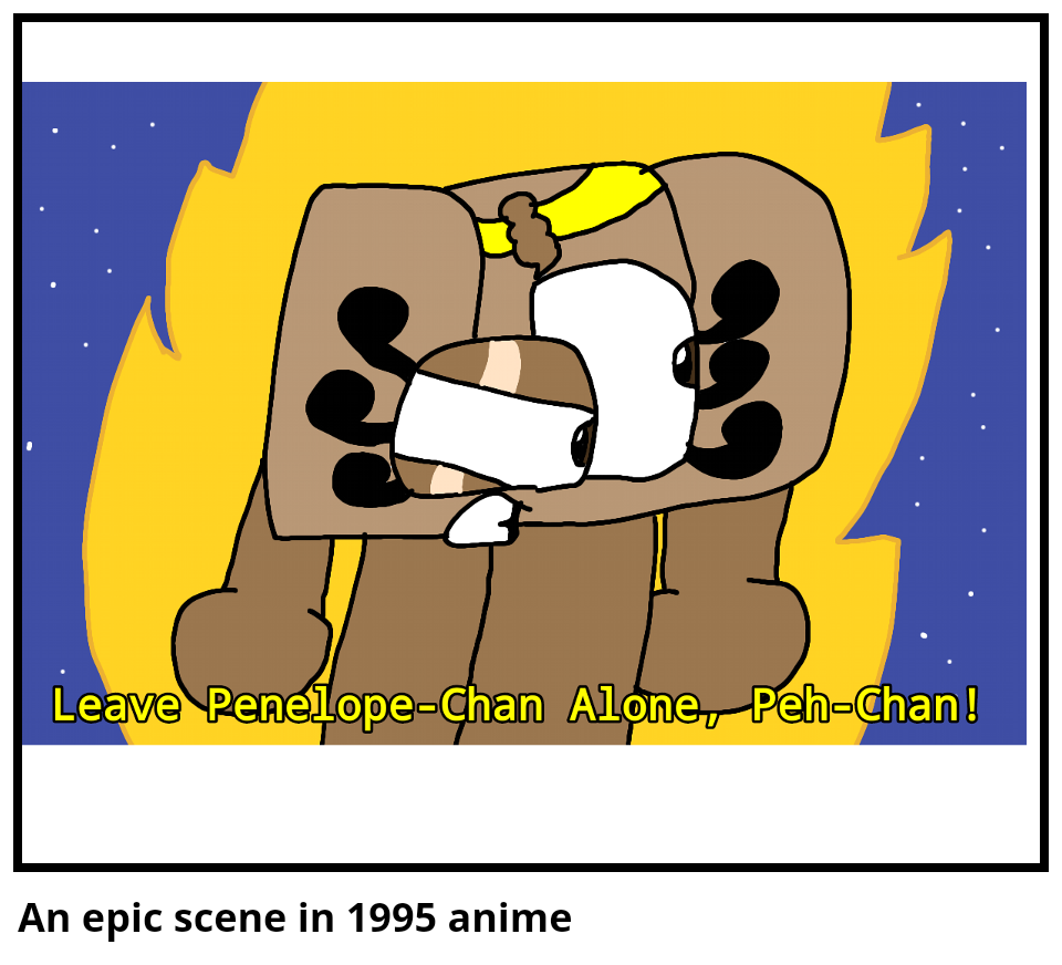 An epic scene in 1995 anime