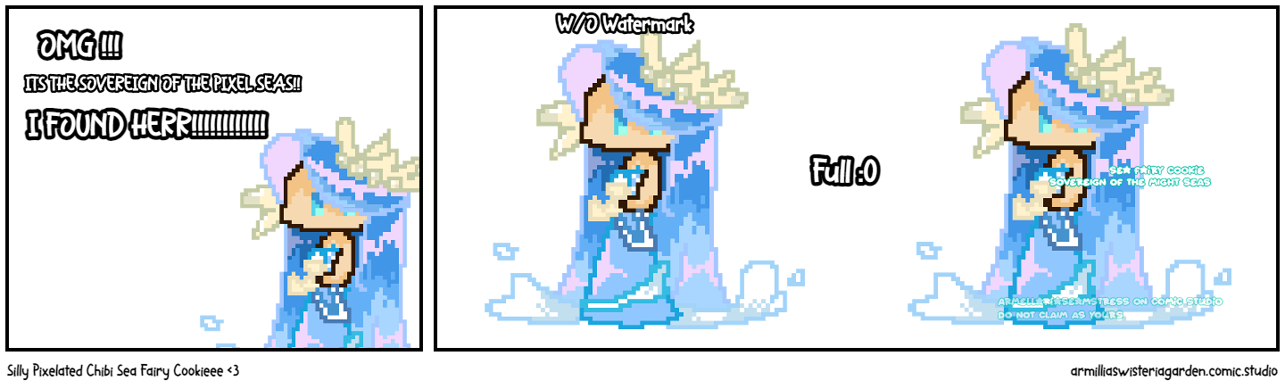 Silly Pixelated Chibi Sea Fairy Cookieee <3