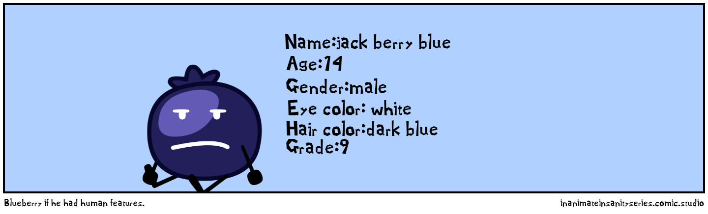 Blueberry if he had human features.