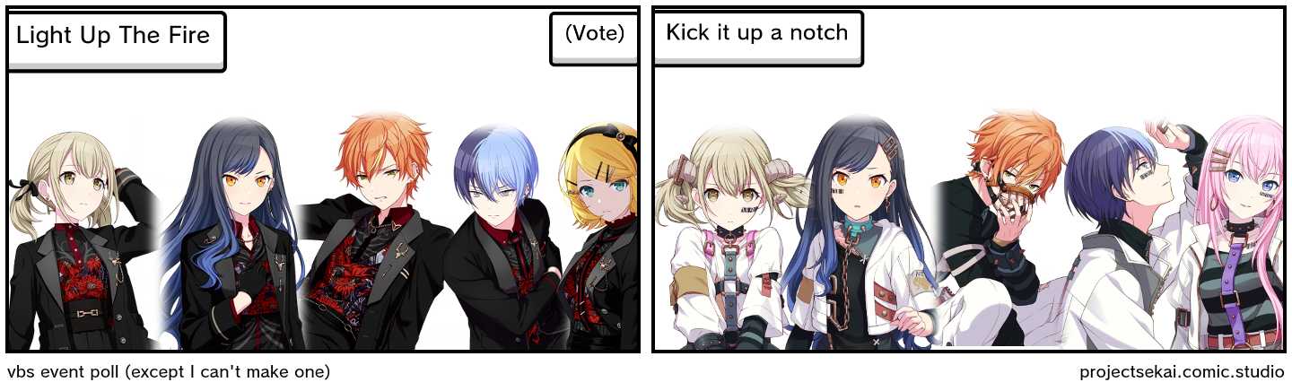 vbs event poll (except I can't make one)
