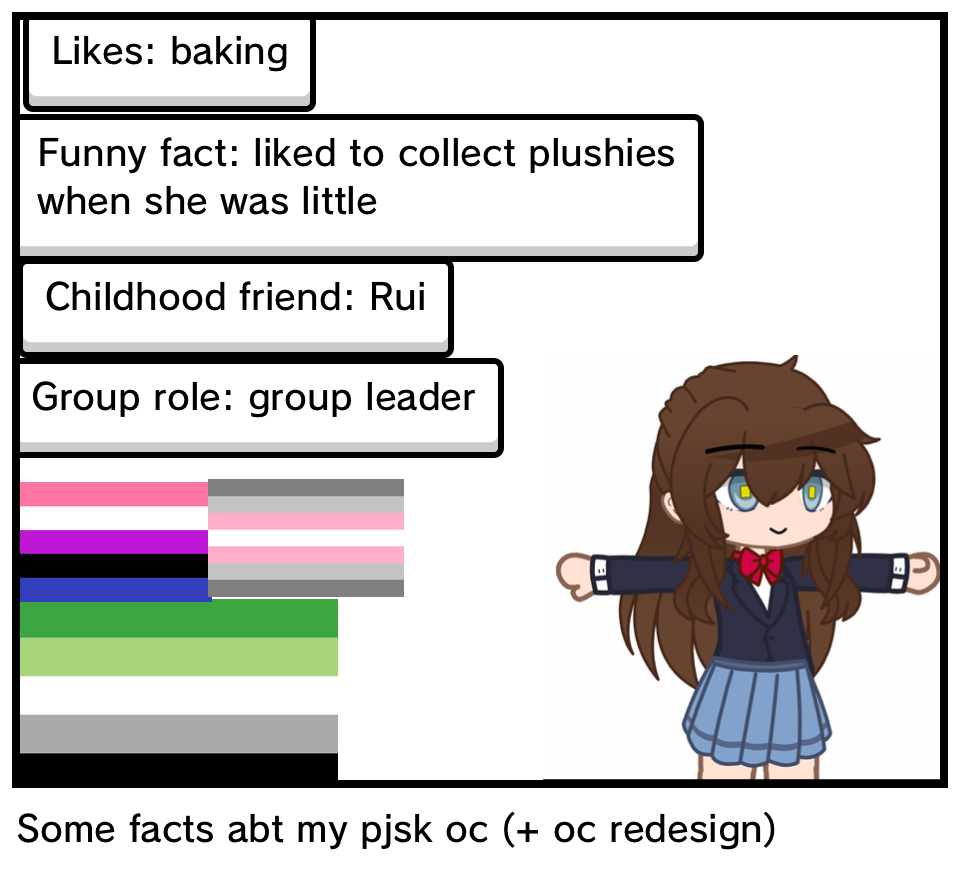 Some facts abt my pjsk oc (+ oc redesign)