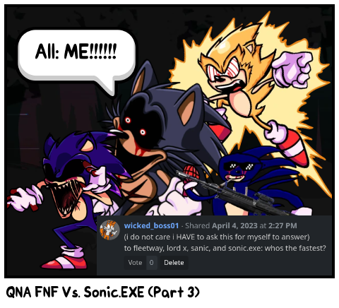 QNA FNF Vs. Sonic.EXE (Part 29) - Comic Studio