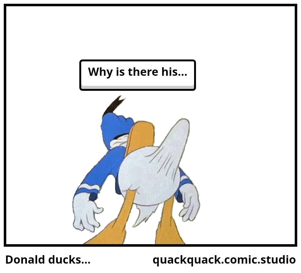 Donald ducks...