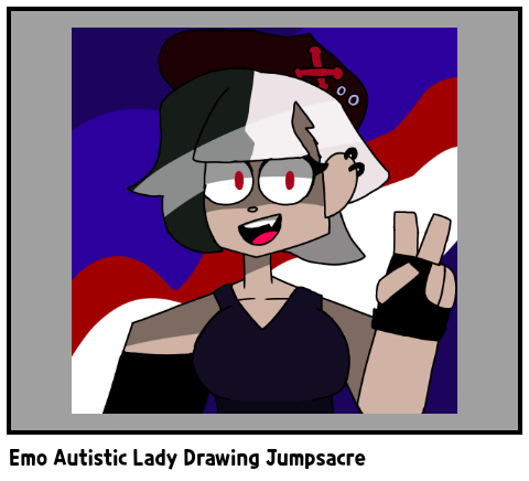 Emo Autistic Lady Drawing Jumpsacre 