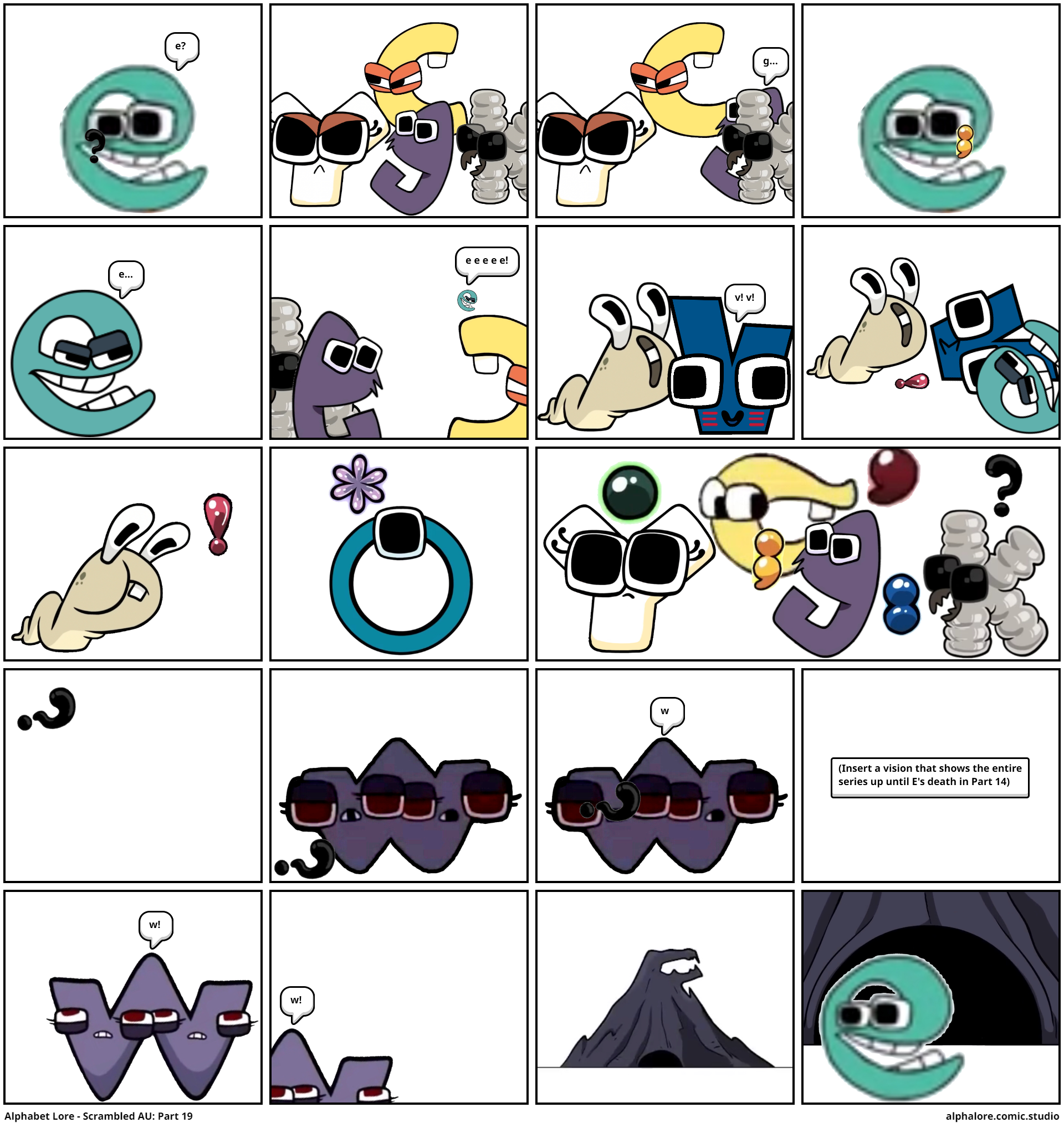 Alphabet Lore - Scrambled AU: Part 20 (SAD END) - Comic Studio