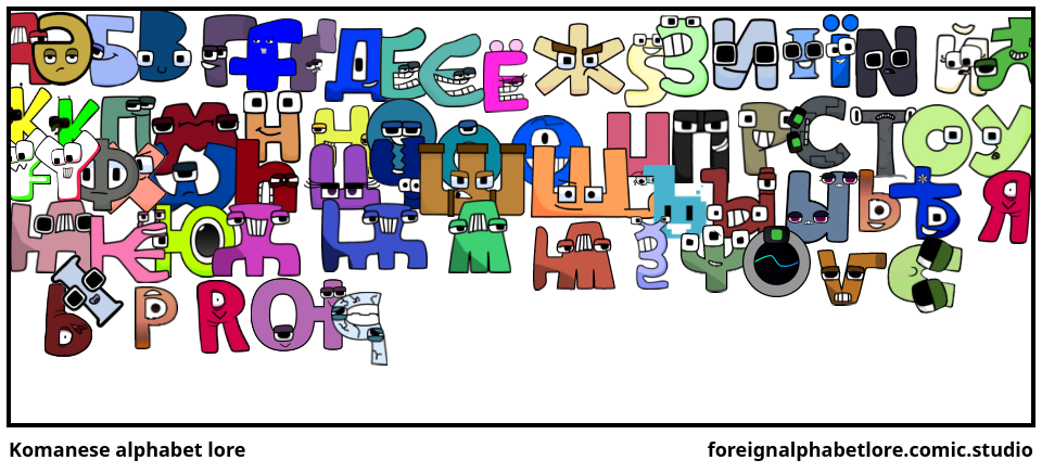 Komanese alphabet lore - Comic Studio