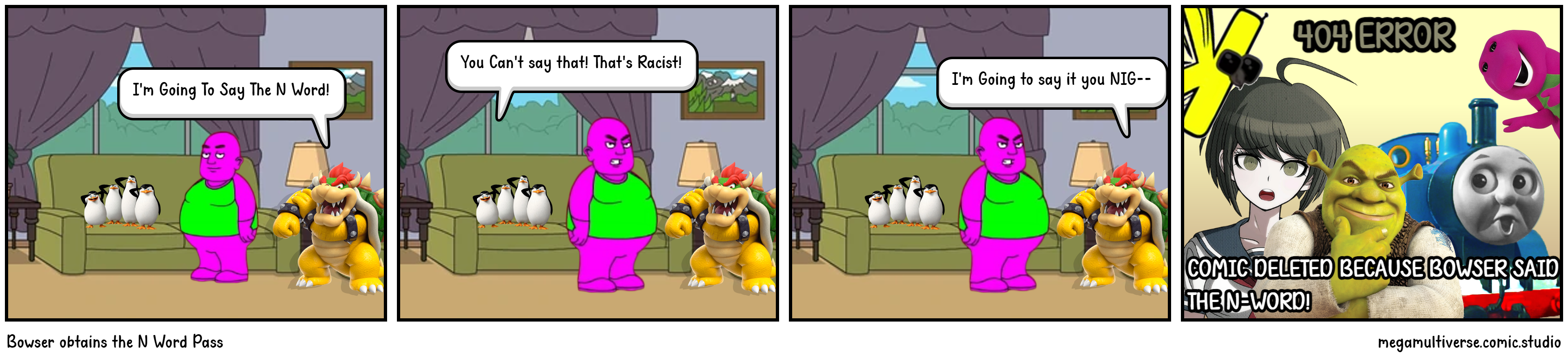 Bowser obtains the N Word Pass