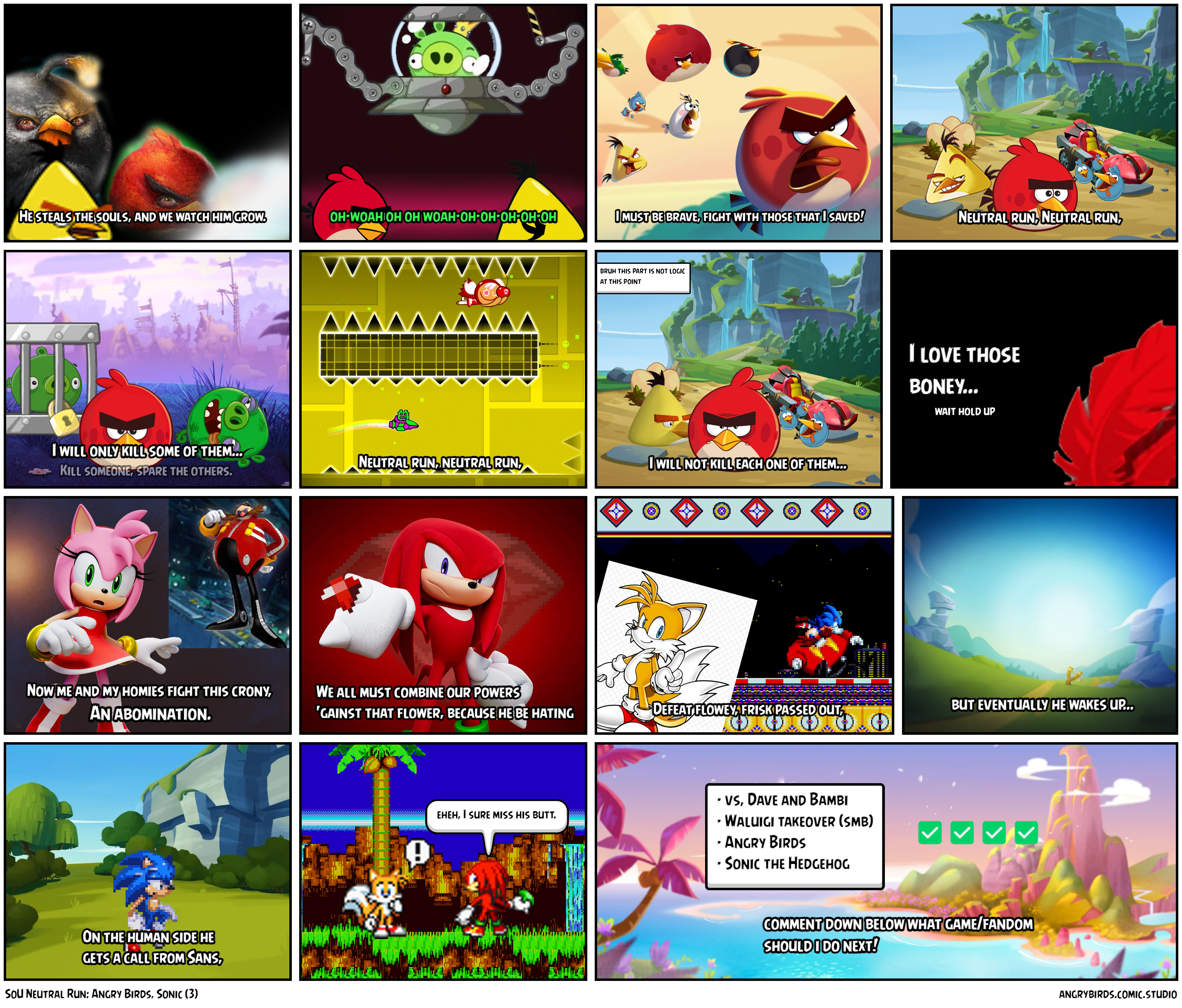SoU Neutral Run: Angry Birds, Sonic (3)